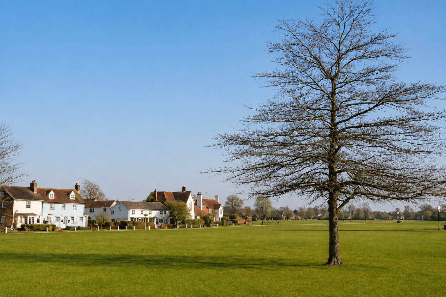 Great Bentley village common in Essex